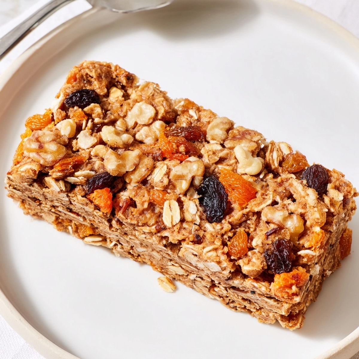 Golden-brown Protein Carrot Cake Oat Bars, studded with nuts, cooling on a wire rack.
