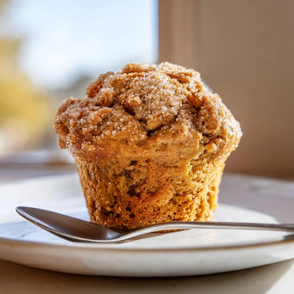 Delicious Sweet Tea Pumpkin Pie Muffins served warm, drizzled with honey butter.  