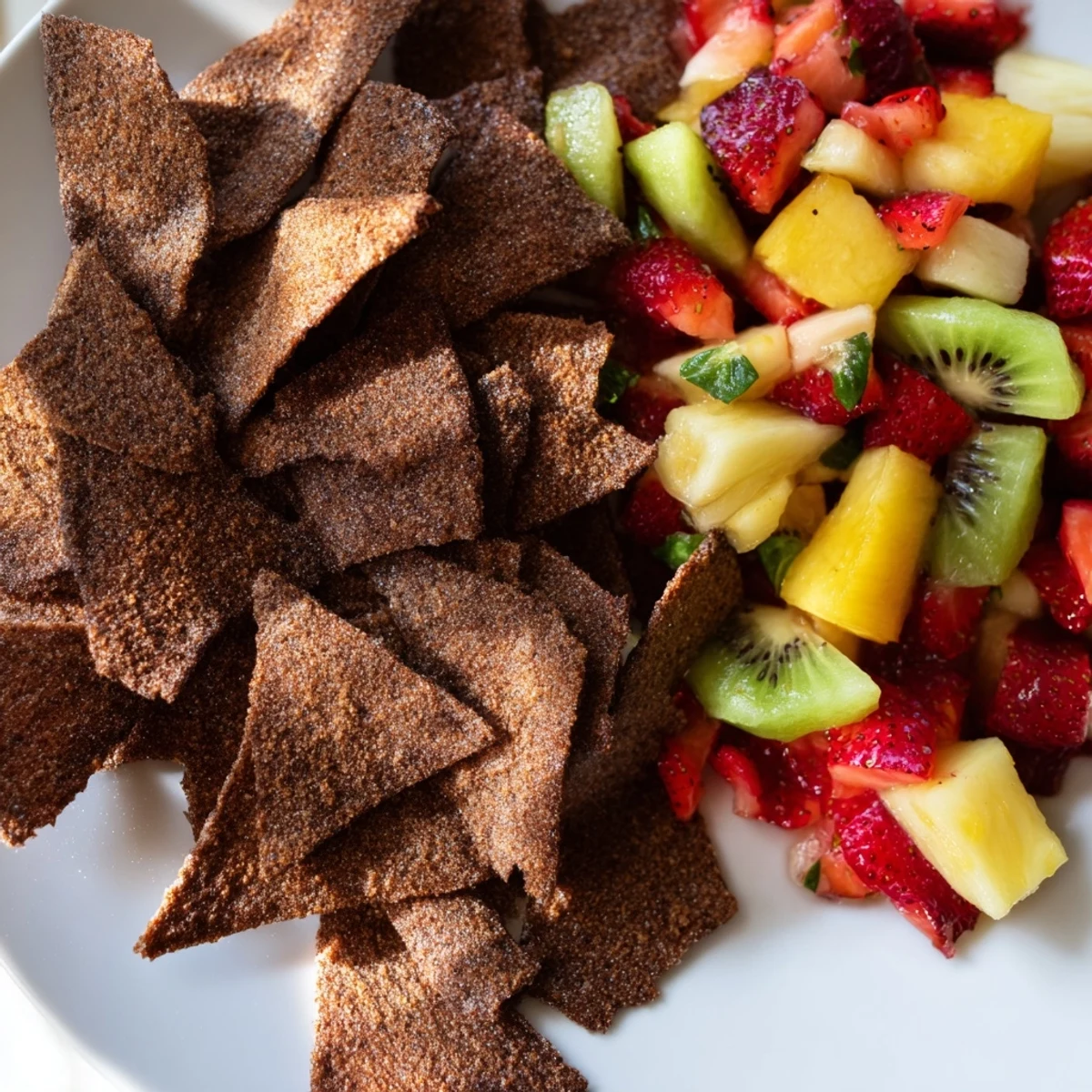 Sweet and crunchy Dessert Chips & Salsa are perfect for festive gatherings.  
