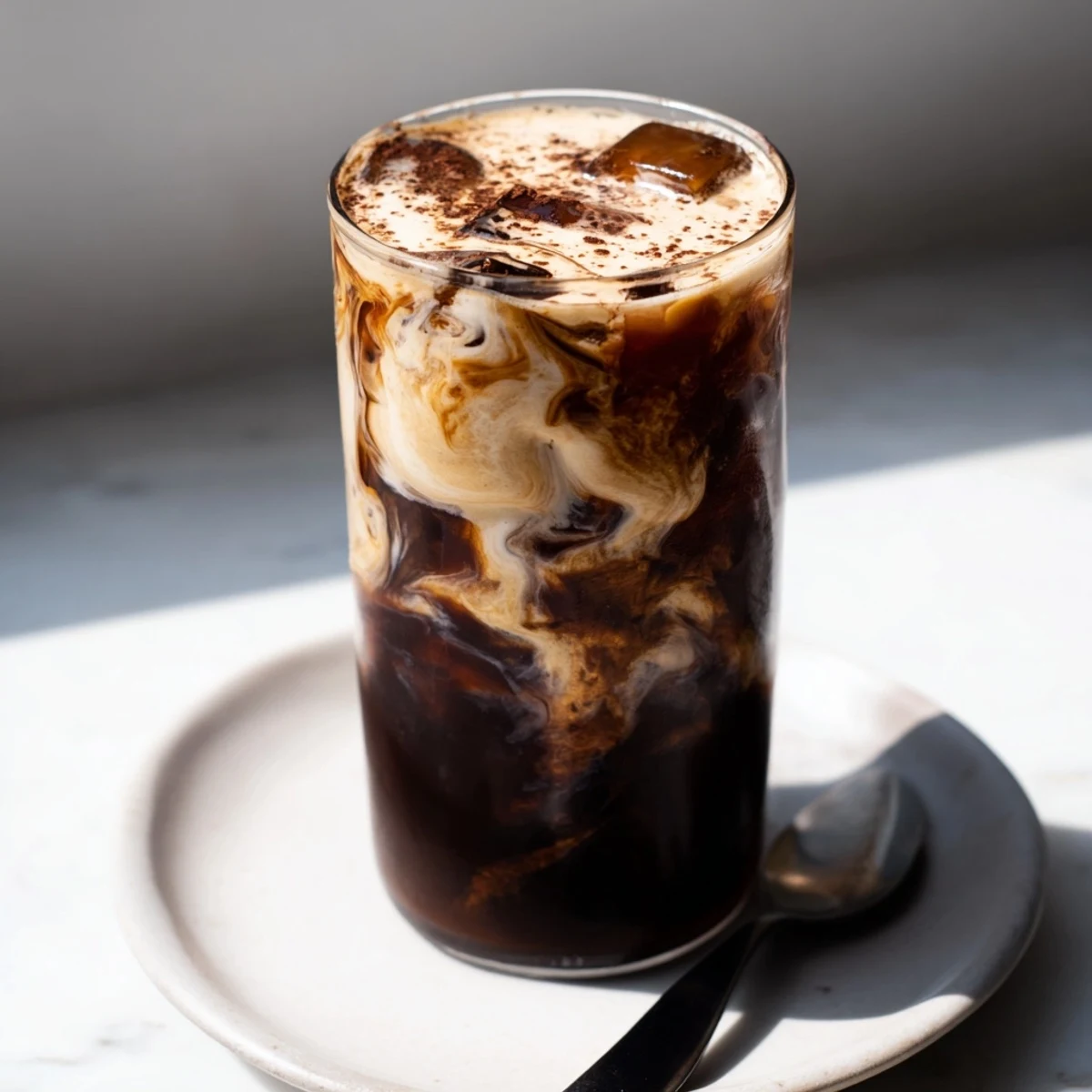 Refreshing cold brew coffee infused with nutty tahini and a sweet vanilla finish.  