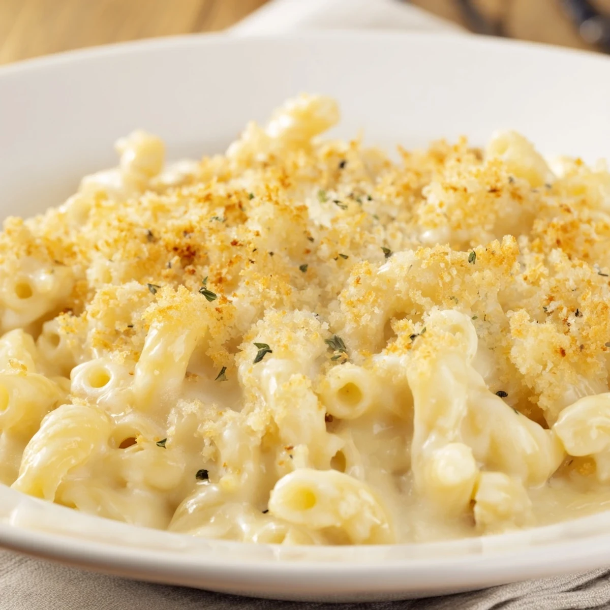 A comforting baked Mac & Cheese with Evaporated Milk: cheesy, smooth, and perfect for family dinners.