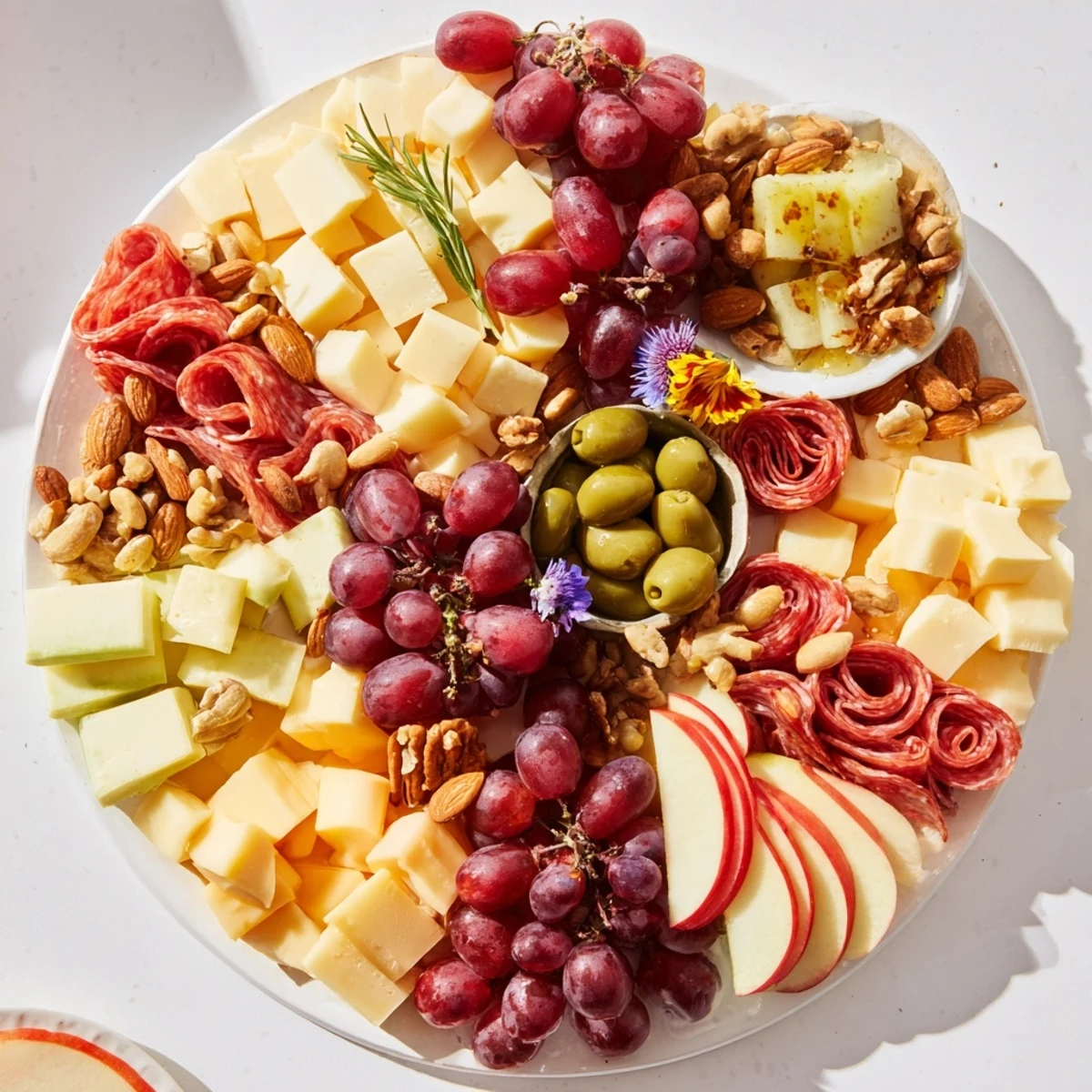 Festive Star-Shaped Appetizer Board, featuring creamy brie and savory prosciutto, a perfect spread.