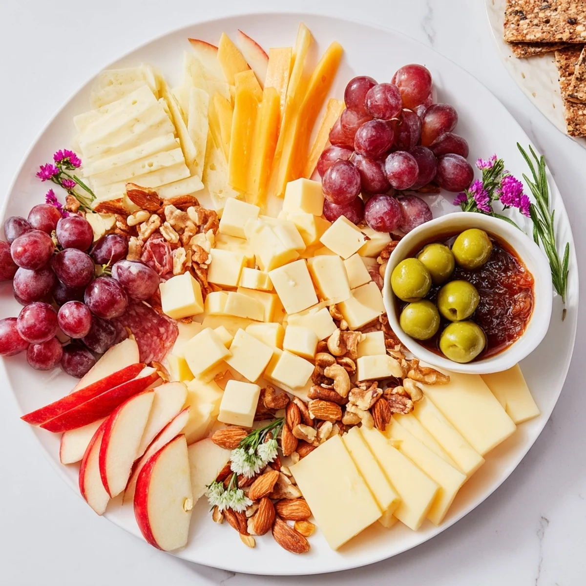 This delightful Star-Shaped Appetizer Board offers a beautiful mix of flavors and textures for your guests.