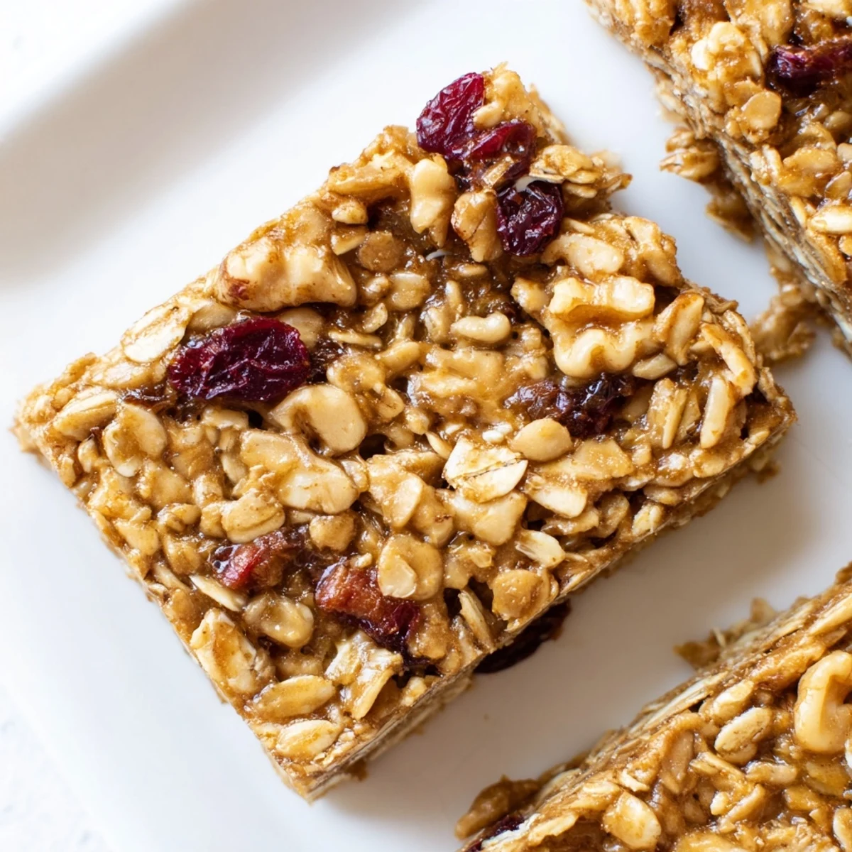 Golden-brown Maple Cinnamon Oatmeal Bars, offering a tempting aroma, ready to enjoy as a snack.