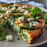 Spring Frittata Asparagus Peas