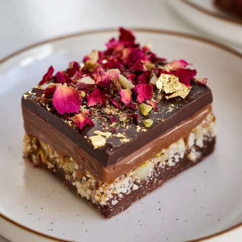 Decadent Chocolate Bar Inspired Creations with crunchy pistachios and spiced date caramel.