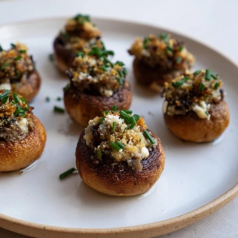 Golden-brown Enchanted Forest Mushroom Nibbles on a baking sheet, ready to be served as an appetizer.