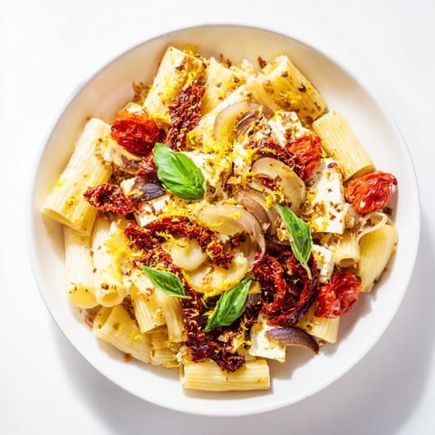 Baked Feta Pasta, a creamy dish with bursting tomatoes and soft, melted feta in a baking dish.