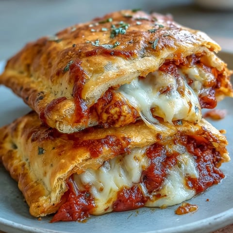 Golden-baked High Protein Pizza Hot Pockets rest on a rustic wooden board, steam rising from melted mozzarella and zesty red sauce.