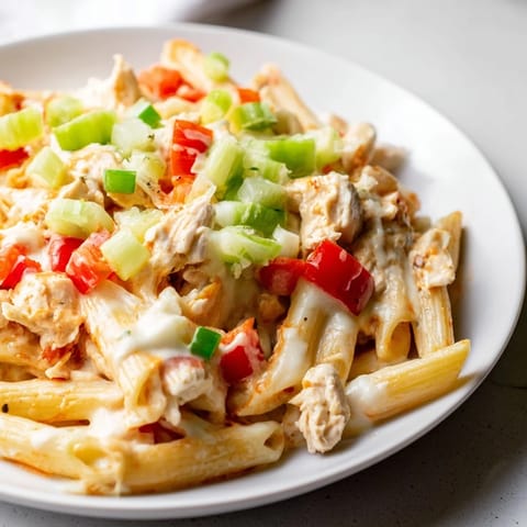 Buffalo Chicken Pasta Skillet