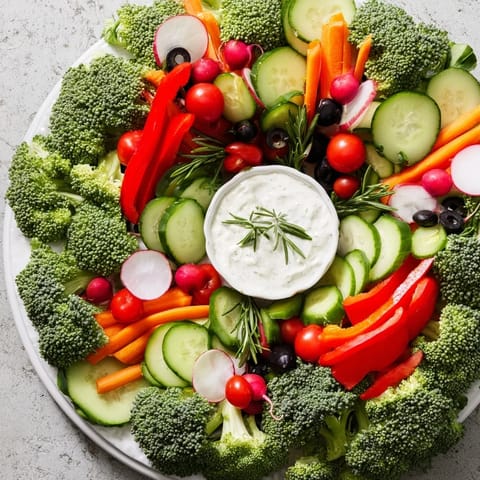 Wreath Veggie Dip Platter