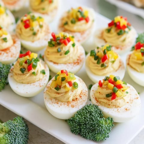 Christmas Tree Deviled Eggs