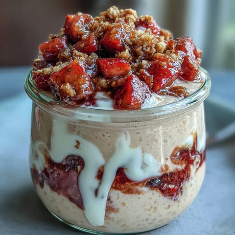 Strawberry Cheesecake Overnight Oats