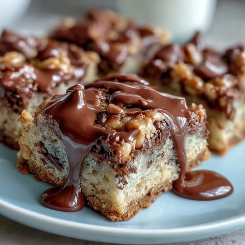 Vibrant cookie bars packed with chocolate chips and candy-coated chocolates, topped with a glossy white chocolate drizzle for festive graduation celebrations.  