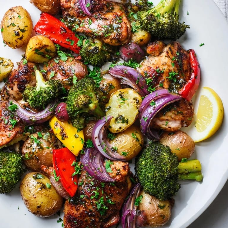 Hearty Lazy Gourmet Chicken & Vegetable One-Pot, perfect for easy weeknight dinners.