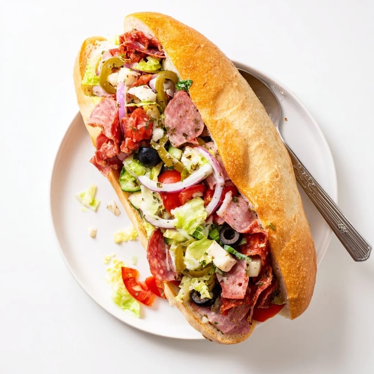 Deliciously colorful Flavor Mash-Up Sandwiches drizzled with tangy dressing and served chilled.  