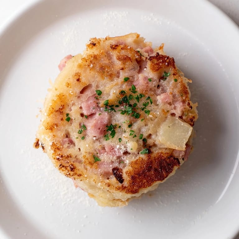 Savory Depression-Era Ham & Potato Patties: imagine the crispy texture with every bite, perfect for dinner.
