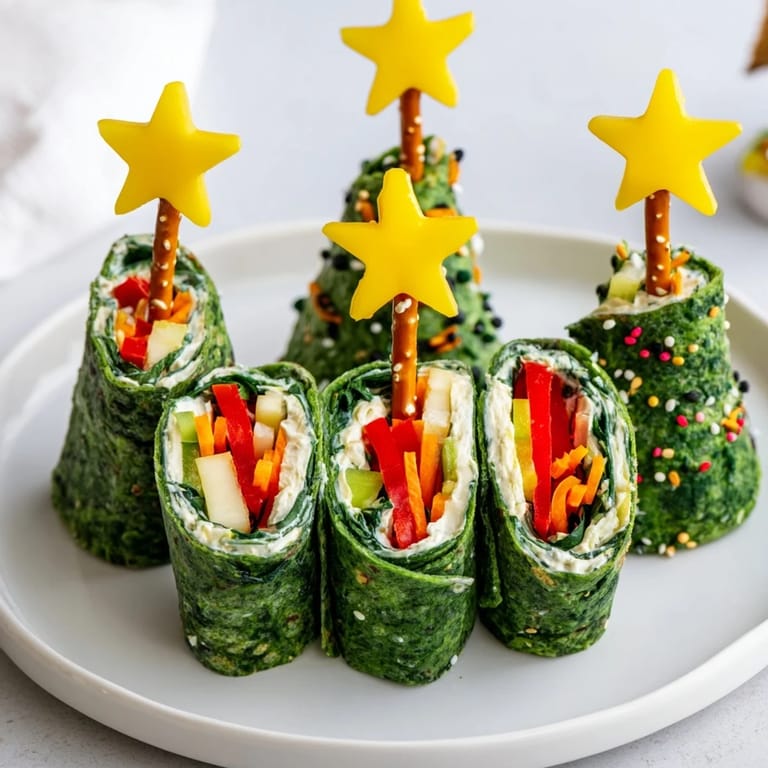 These festive Air Fryer Christmas Tree Veggie Tortilla Wraps are packed with veggies and beautifully air-fried.