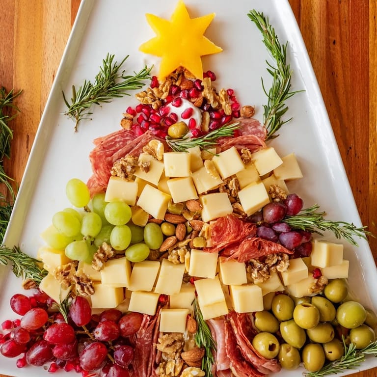 Imagine a Christmas Tree Charcuterie Dream with meats, olives, and festive rosemary sprigs; utterly delightful.