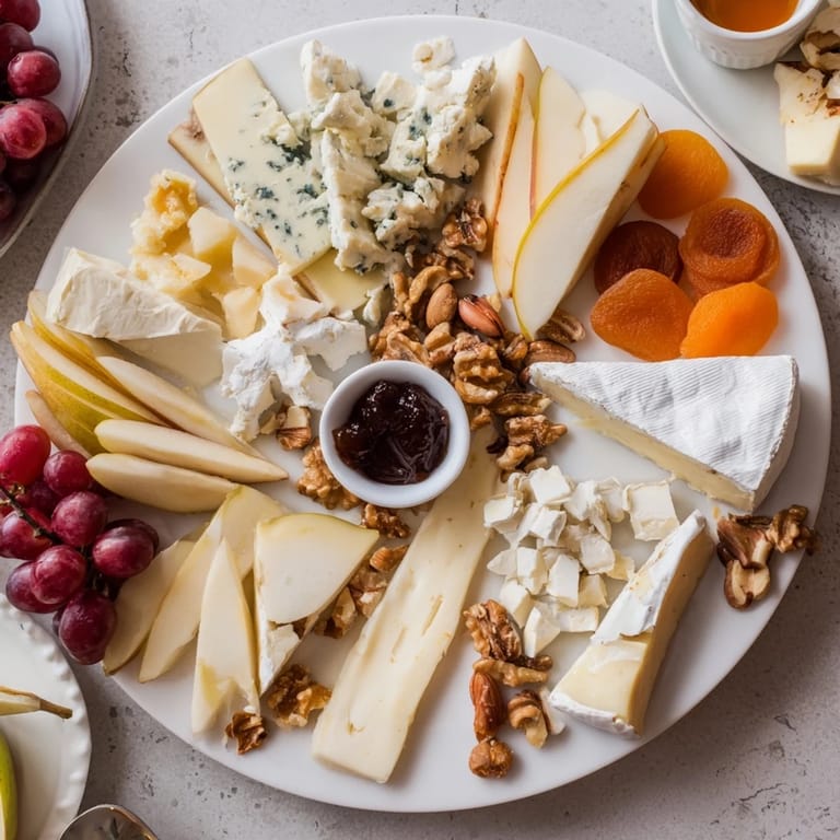 Enjoy a delicious cheese platter cœur passion with a visually stunning arrangement of flavors and textures.