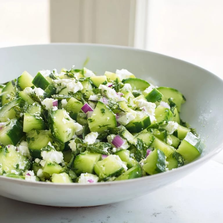 Cool, refreshing cucumber and Greek yogurt tzatziki salad, ready in minutes with a burst of flavor.