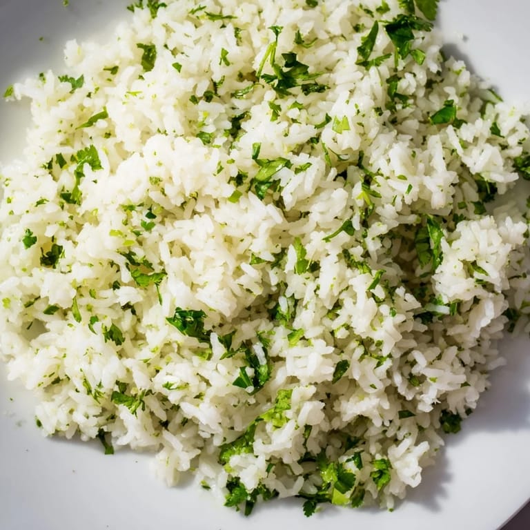 Homemade Cilantro Lime Rice: Look at this bright, flavorful rice, perfect for your next Mexican feast!
