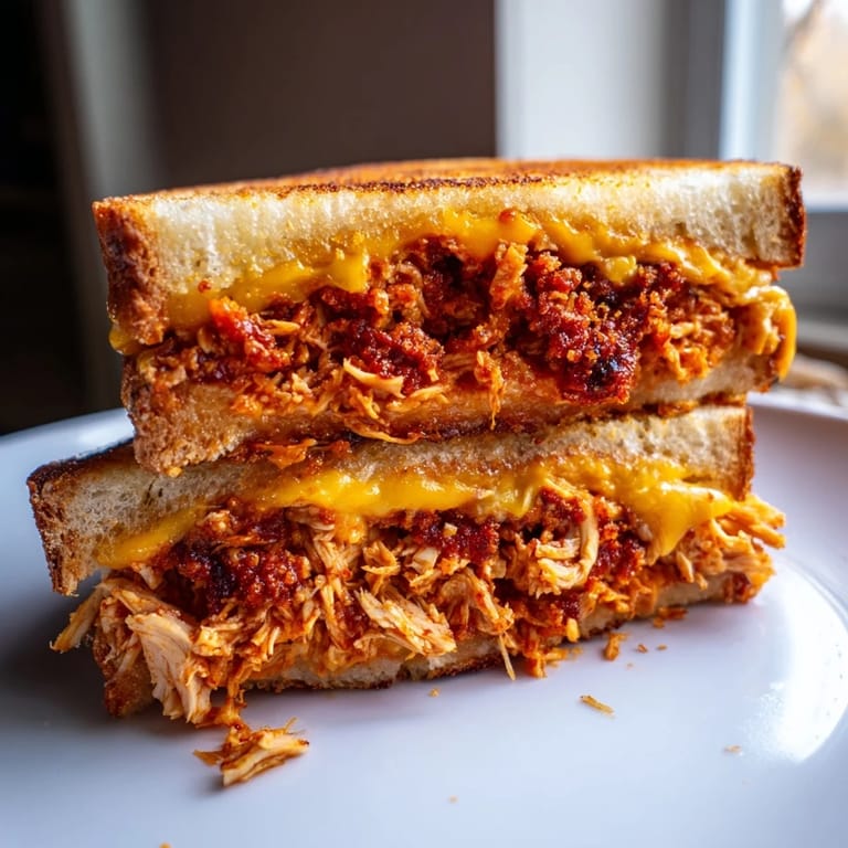This ooey-gooey Spicy Crispy Chicken Sandwich Grilled Cheese with pepper jack is a perfect comfort food meal.