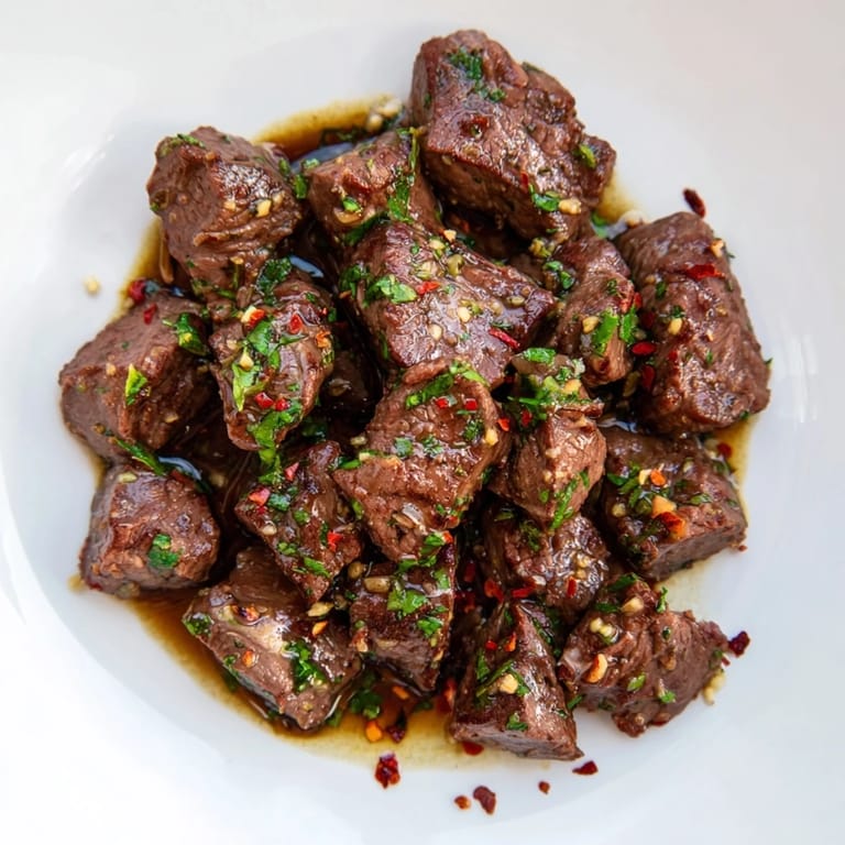 Tender Garlic Butter Steak Bites, perfectly seared and coated in a flavorful garlic butter.