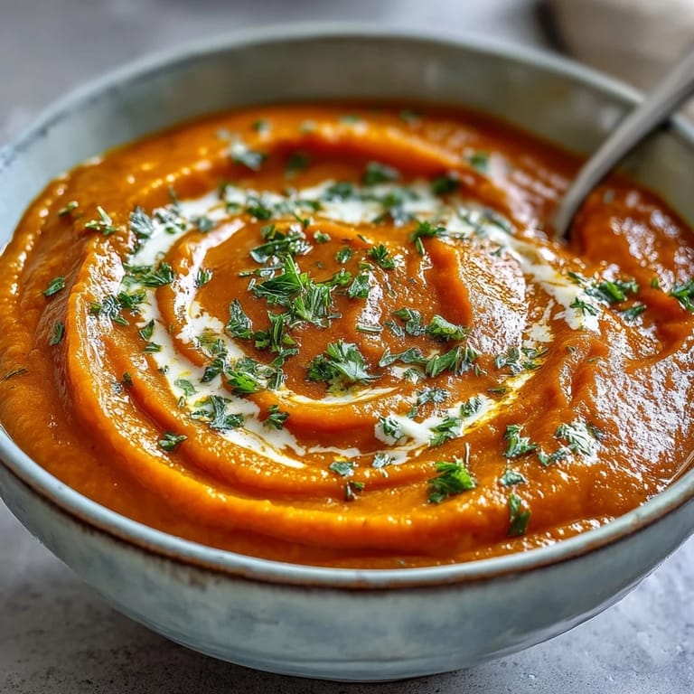 Taste the zesty Carrot Ginger Soup, a healthy vegan starter for any meal.
