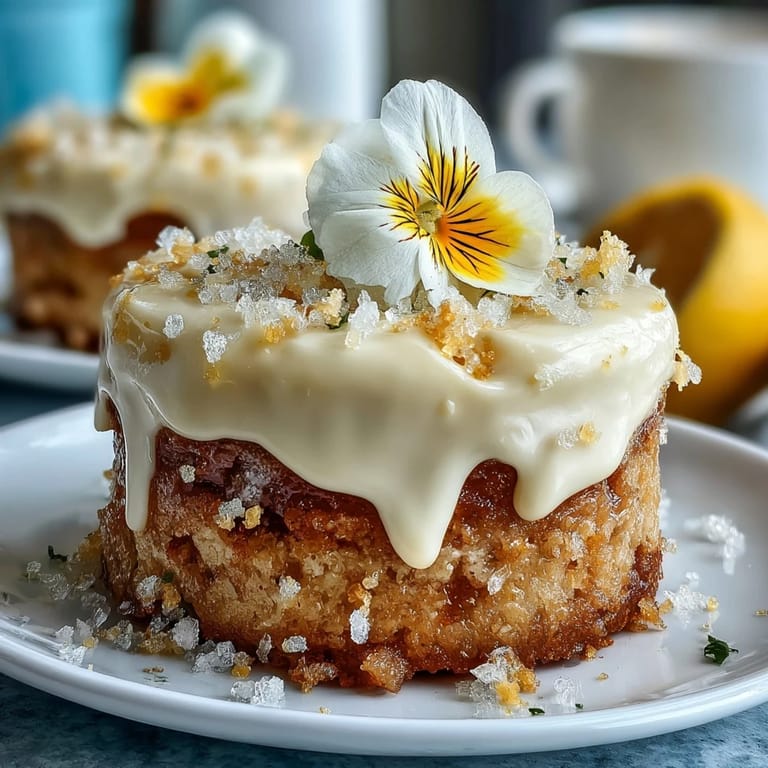 Soft lemon cake layers with creamy frosting and fresh edible blooms create a joyful celebration dessert.