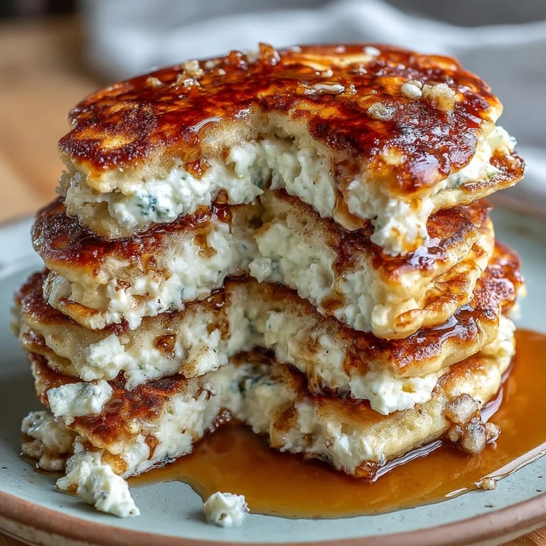 Fluffy Apple Cinnamon Cottage Cheese Pancakes, a perfect cozy breakfast treat.