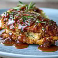 Soul Food Smothered Chicken with Onion Gravy: golden chicken pieces simmered in savory onion gravy, a comforting Southern classic for family dinners.