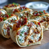 Chicken Ranch Bell Pepper Pinwheels: colorful bites bursting with creamy, savory flavor.